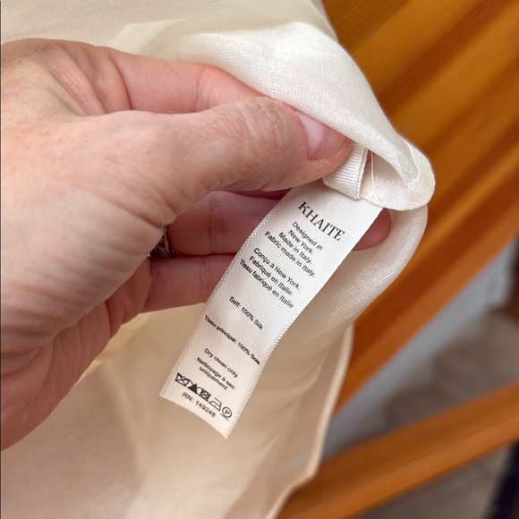 KHAITE Nori Pleated Front Silk Organza Semi Sheer Dress Shirt Sz 4 NWOT - Picture 13 of 16